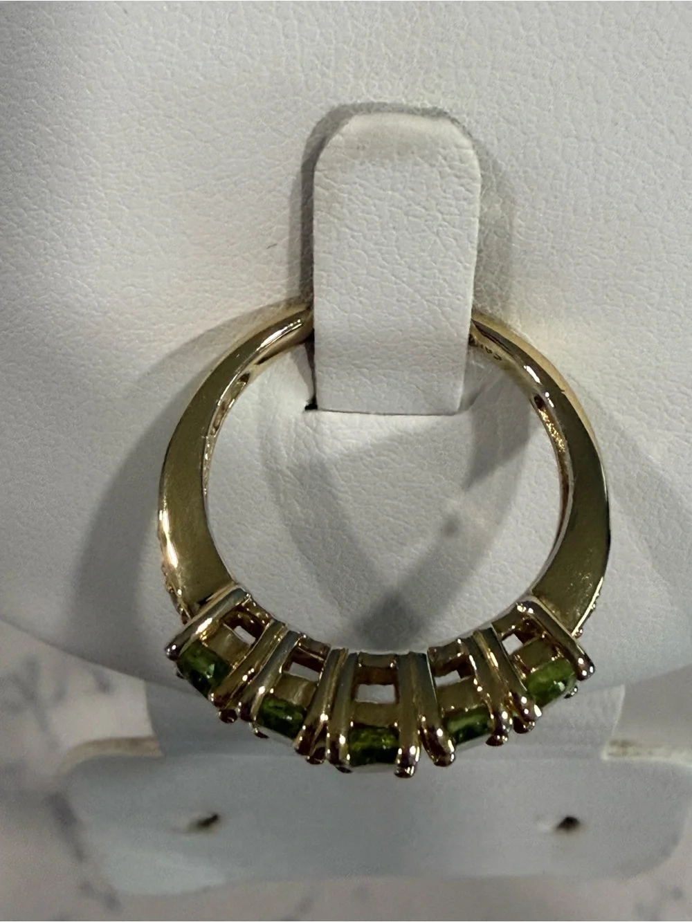 Peridot technibond over sterling ring